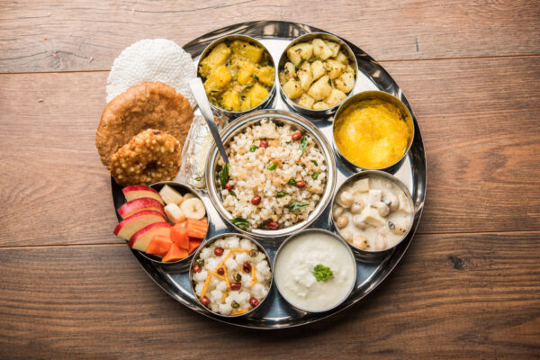 Navratri Upwas Thali / Fasting food platter